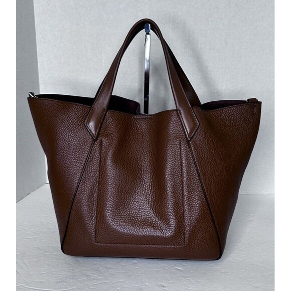 Michael Kors Brown Leather Tote Bag - Picture 3 of 12